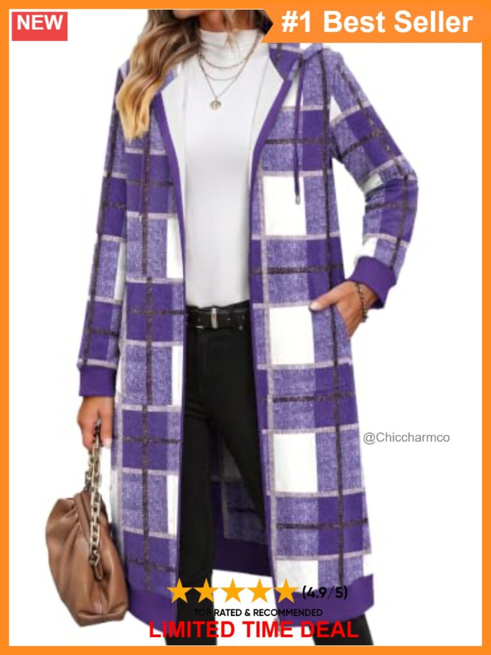 Zeagoo Oversized Fleece Zip Up Hoodie Long Tunic Sweatshirt Jacket
